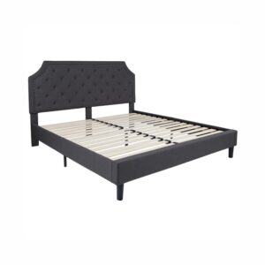 OSFBF100 Dark Gray Fabric Upholstery Bed Frame