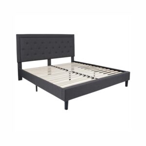 OSFBF200 Dark Gray Fabric Upholstery Bed Frame