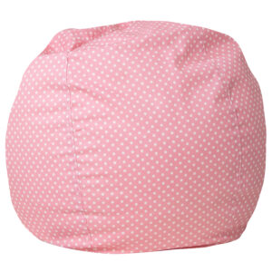 Bean Bag Chair – Pink with White Polka Dots