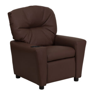 OSCKIDBROWNLEA – Leather Kids Recliner