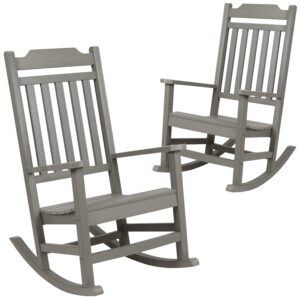 All Weather Rocking Chairs (pair) – Gray