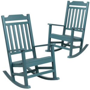 All Weather Rocking Chairs (pair) – Teal