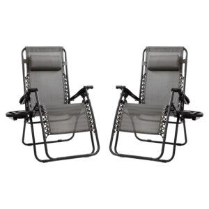 Zero Gravity Reclining Chairs Set – Gray