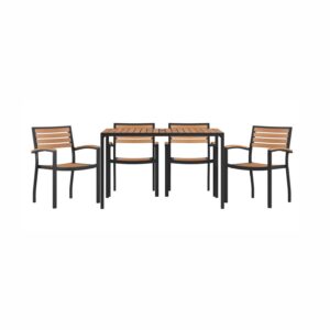 5 Piece Large Patio Set – Teak