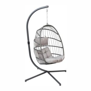 Patio Hanging Egg Chair – Gray